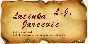Latinka Jarčević vizit kartica